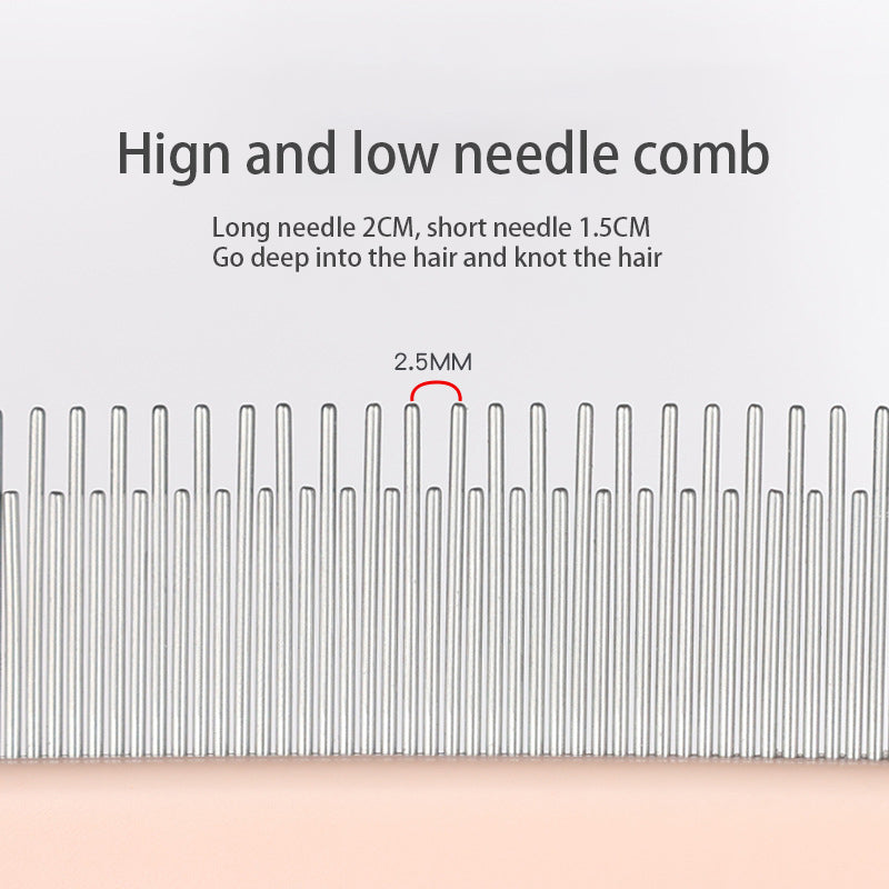 Pet Comb Cat Hair Removal Long Needle Comb Flea Comb Knot Hair Removal Comb Dog Comb Pet Supplies