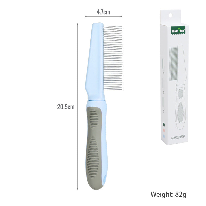 Pet Comb Cat Hair Removal Long Needle Comb Flea Comb Knot Hair Removal Comb Dog Comb Pet Supplies