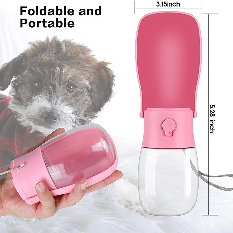 300ML Dog Out Drinking Water Bottle With Filter Element Pet Accompanying Cup Portable Pet Folding Water Cup