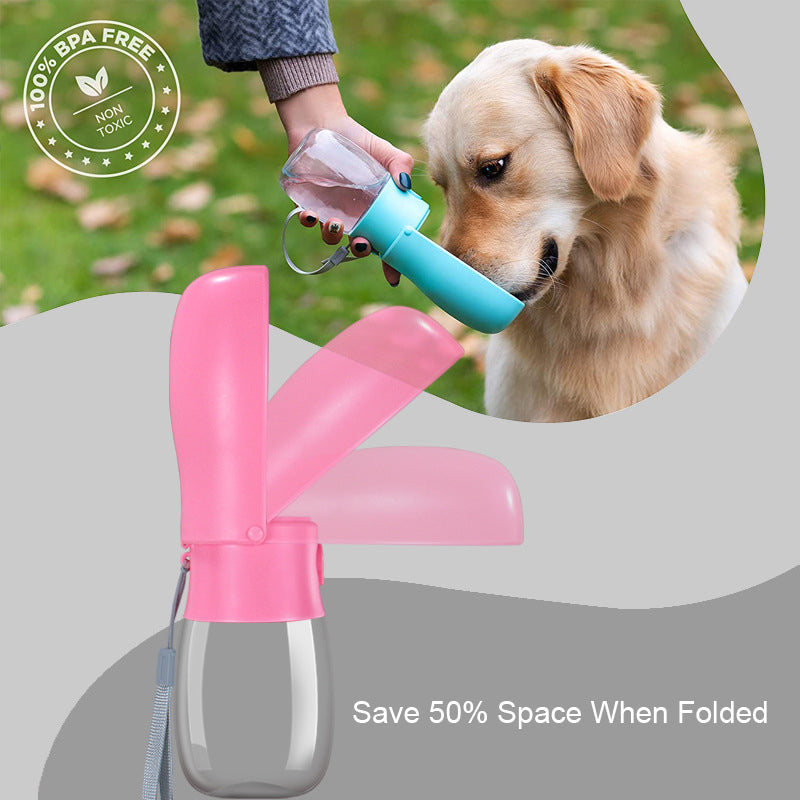 300ML Dog Out Drinking Water Bottle With Filter Element Pet Accompanying Cup Portable Pet Folding Water Cup