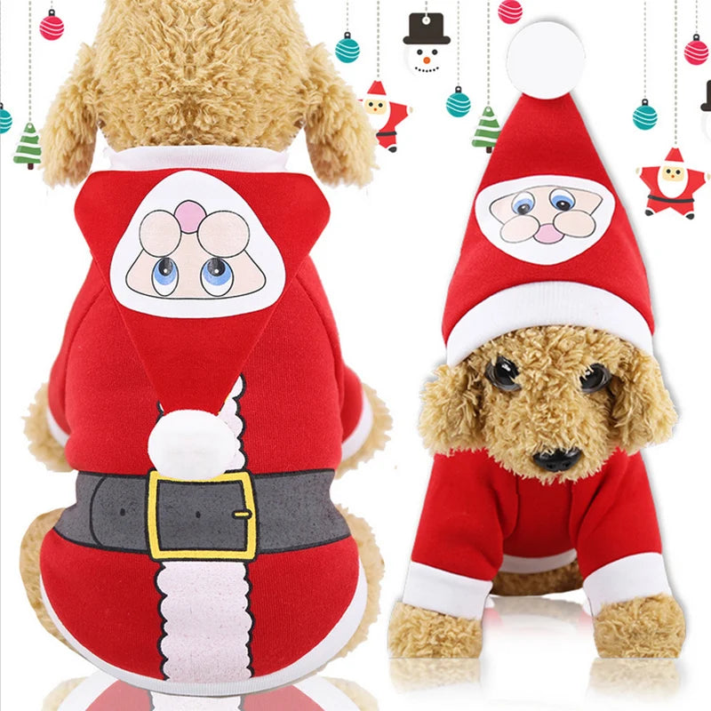 Christmas Dog Clothes For Small Large Dogs Pet Cat Costume